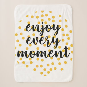 Cobertor Sherpa Bonita, feliz, inspiradora "Aproveite cada momento