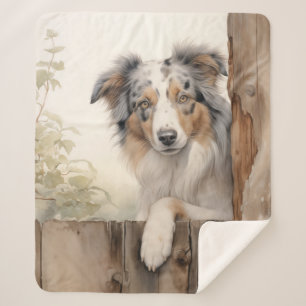 Cobertor Sherpa Bonita Merle Aussie