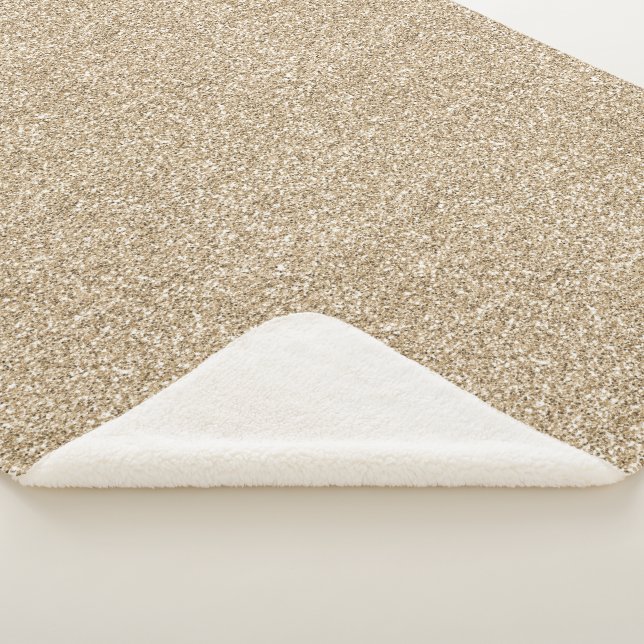 Cobertor Sherpa Bonito brilho com brilho Dourado    (3/4)