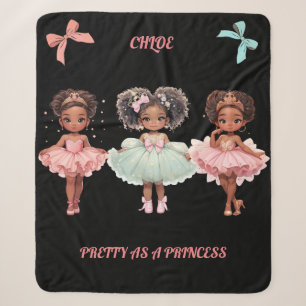 COBERTOR SHERPA "BONITO COMO PRINCESA" PERSONALIZADO