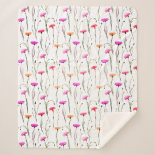 Cobertor Sherpa Bonito cravos com padrão de caule