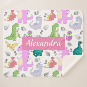 Cobertor Sherpa Bonito Dino Toddler