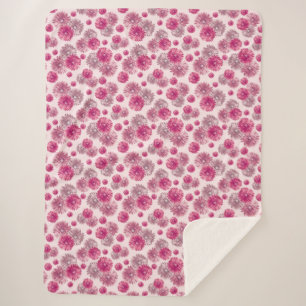 Cobertor Sherpa Bonito Gerbera Daisy Flowers Soft