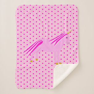 Cobertor Sherpa Bonito menina rosa Unicórnio