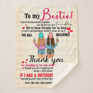 Cobertor Sherpa Bonito presente para o melhor amigo, presentes eng