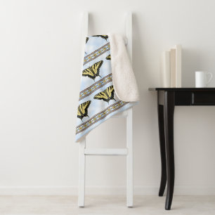 Cobertor Sherpa Borboleta pequena de Swallowtail amarela