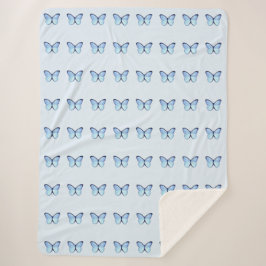 Cobertor Sherpa Borboletas Azuis Sherpa Blanket