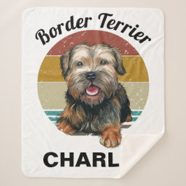 Cobertor Sherpa Borda Terrier Personalizada Sherpa Blanket