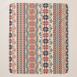 Cobertor Sherpa Bordado Palestiniano Motif: Beleza Tradicional.