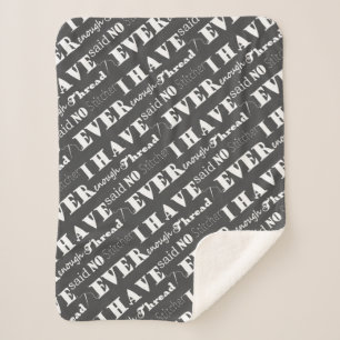 Cobertor Sherpa Bordados Não Suficientes Artesanatos De Corta-Pão 