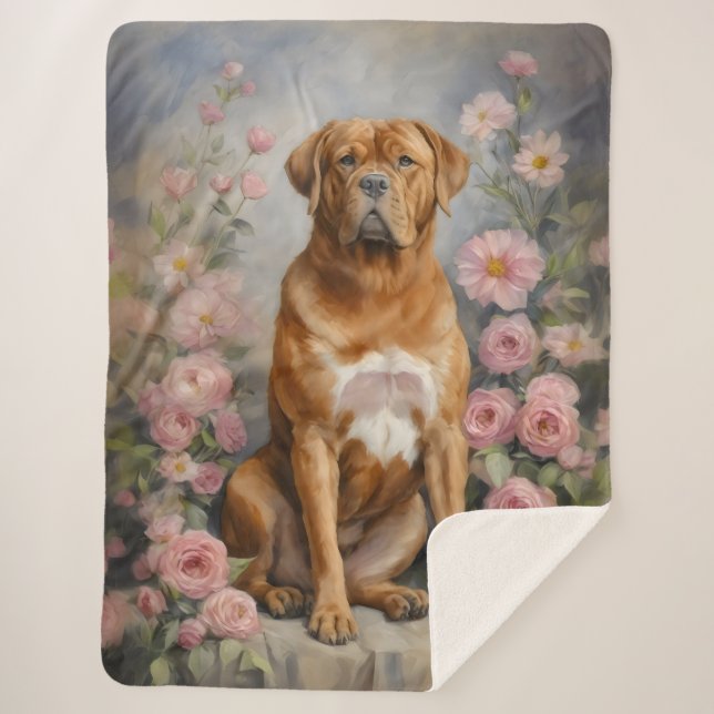 Cobertor Sherpa Bordeaux French Mastiff Dog (Frente)