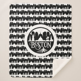 Cobertor Sherpa Boston Skyline