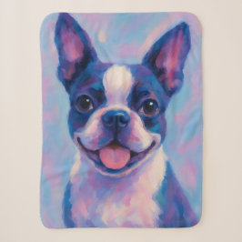 Cobertor Sherpa Boston Terrier Warm Sherpa Blanket