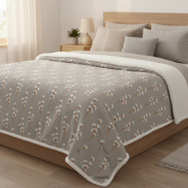 Cobertor Sherpa Botânica Minimalista do Branch