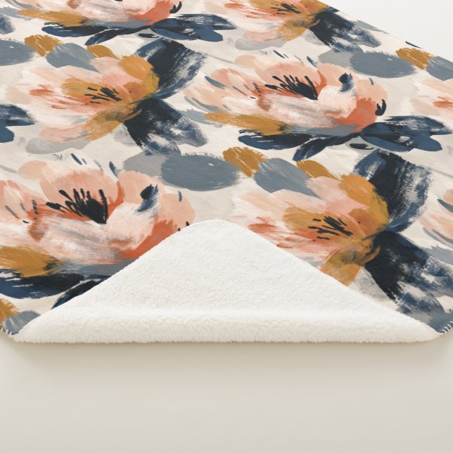 Cobertor Sherpa Botânico Floral Pintado (3/4)