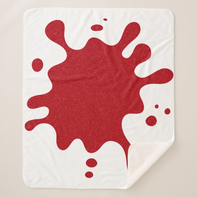 Cobertor Sherpa Branco e Vermelho Tomate Personali (Frente)