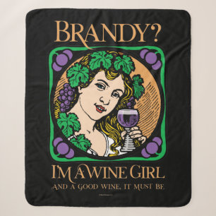 Cobertor Sherpa Brandy (sou uma menina de vinho)