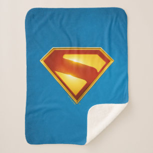 Cobertor Sherpa Brilhante da blindagem S do Ouro Superman