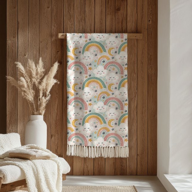 Cobertor Sherpa Brilho de Arco-íris Presente para  (Rainbow Glow Blanket Sherpa Gift for Happy Kids)