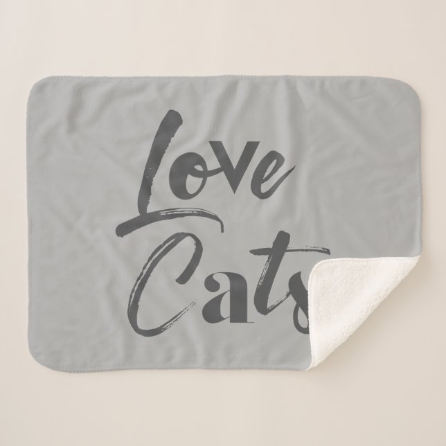 Cobertor Sherpa Brincadeira, alegre, moderna, fofa design de Gatos (Frente (Horizontal))