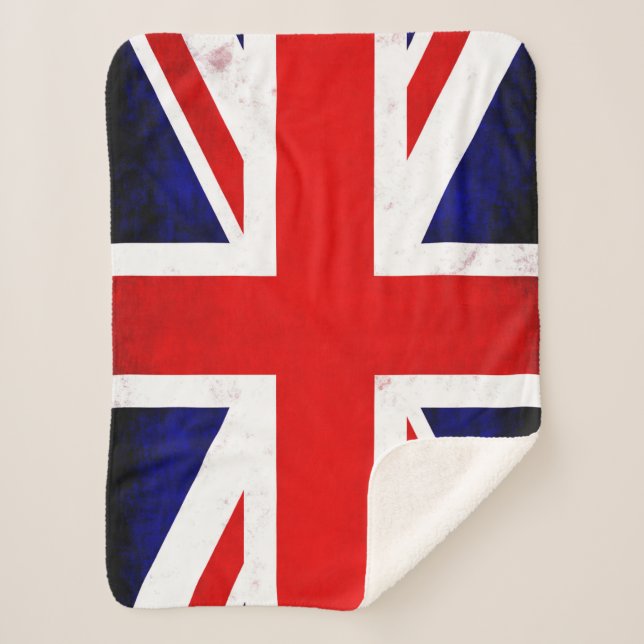 Cobertor Sherpa British Union Jack Flag (Frente)