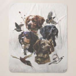 Cobertor Sherpa Brittany Spaniels , Estação de Caça de Pássaros