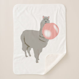Cobertor Sherpa Bubble Gum Llama Explosão