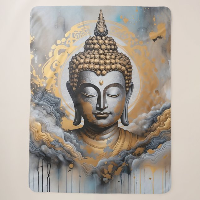 Cobertor Sherpa Buda iluminada (Frente)