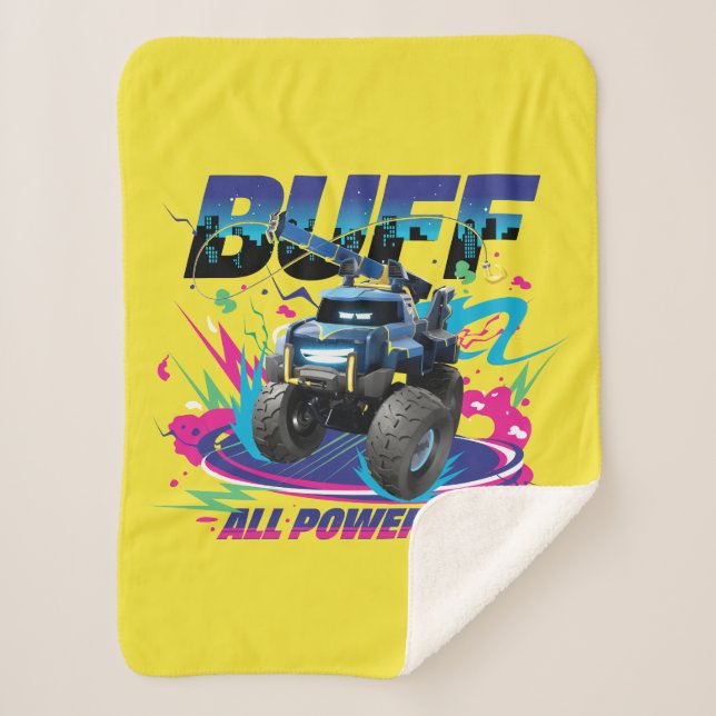 Cobertor Sherpa Buff BatWheels™ - Todos Ligados (Frente)