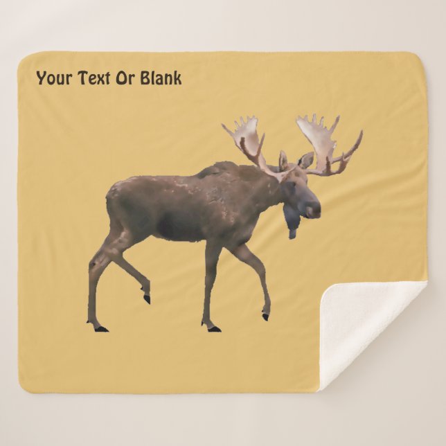 Cobertor Sherpa Bull Moose (Frente (Horizontal))