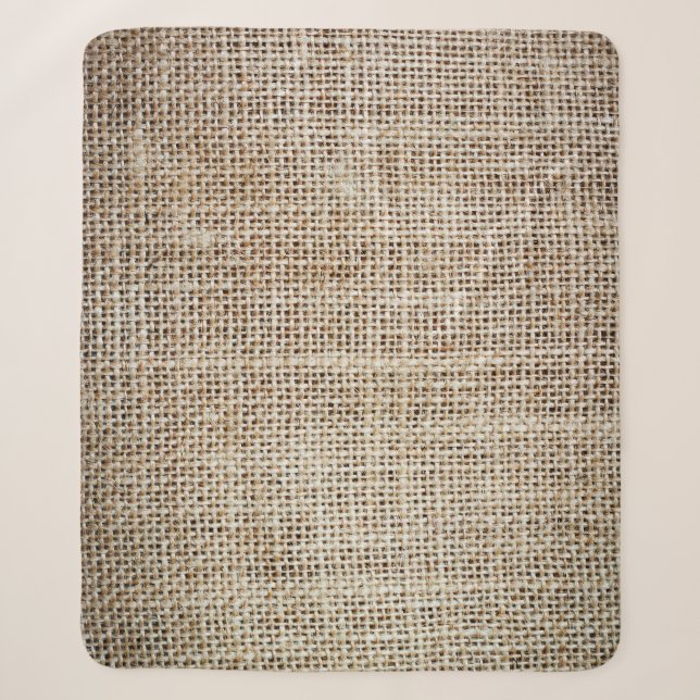 Cobertor Sherpa Burlap Hessian Background Texture (Frente)