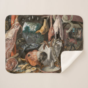 Cobertor Sherpa Butcher's Stall (por Pieter Aertsen)
