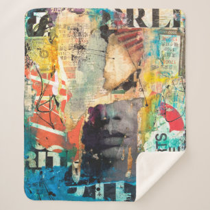 Cobertor Sherpa Cabeça de Colagem