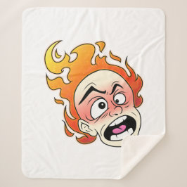 Cobertor Sherpa Cabeça de Fogo Escovilélica Sherpa Blanket