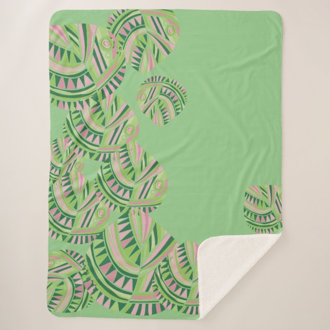 Cobertor Sherpa Cabeça De Peixe Sai Jazz V Casa De Mint Rosa 4 (Frente)