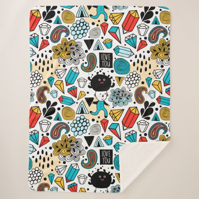 Cobertor Sherpa Cabeça louca (Frente)