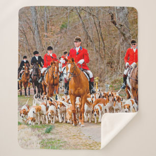 Cobertor Sherpa Caça com cães