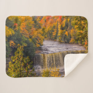 Cobertor Sherpa Cachoeira Superior com Cores de Outono