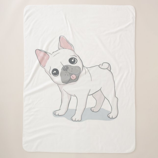 Cobertor Sherpa Cachorro Cachorro | Presente Para Pistas De Cães (Frente)