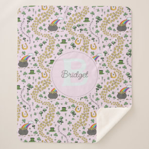 Cobertor Sherpa Cachorro cor-de-rosa - n' Cachorras Curvas Nome do