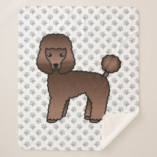 Cobertor Sherpa Cachorro de Cartoon Castanho