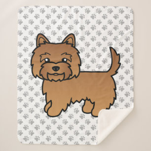 Cobertor Sherpa Cachorro de Cartoons de Coroa Vermelha Terrier