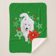 Cachorro de Natal Samoyed personalizado
