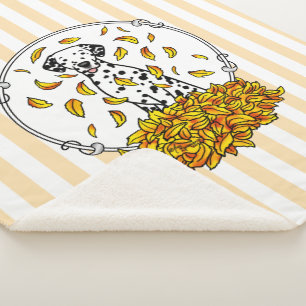 Cobertor Sherpa Cachorro Que Joga Cachorro Dalmático (preto 1)