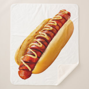 Cobertor Sherpa Cachorro-quente do SlipperyJoe's com vibe de churr