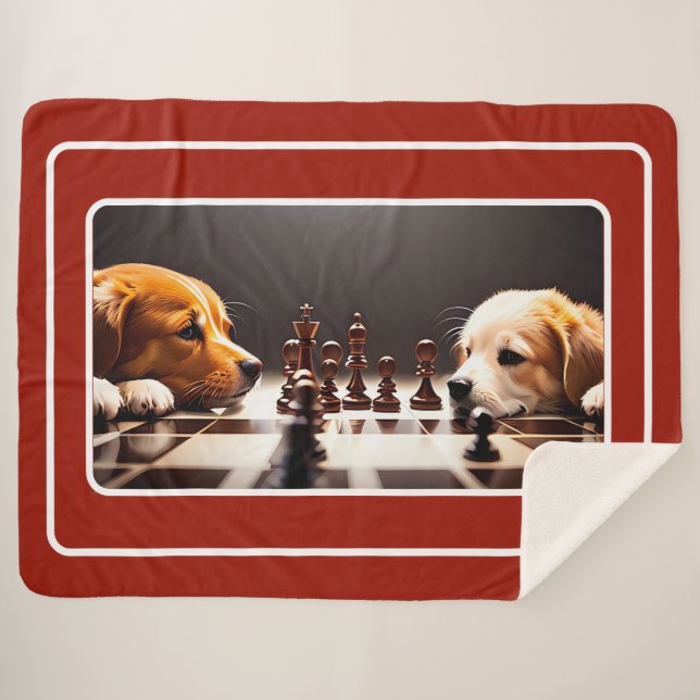 Cobertor Sherpa Cachorros Bonitos Brincando Xerpa Blanket (Frente (Horizontal))