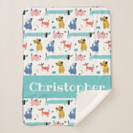 Cobertor Sherpa Cachorros Engraçados