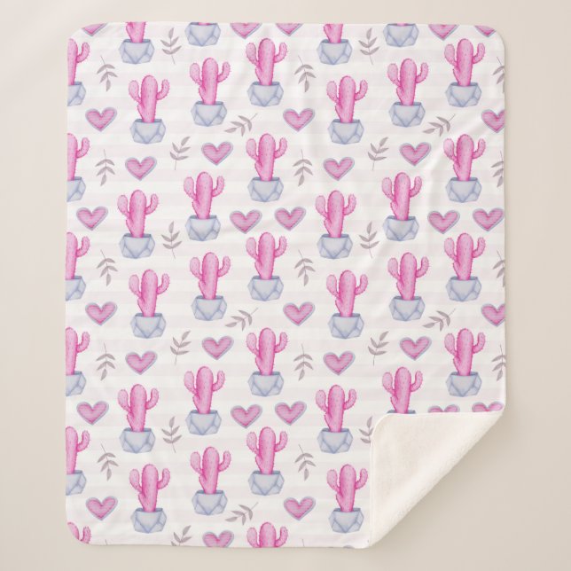 Cobertor Sherpa Cactus (Frente)