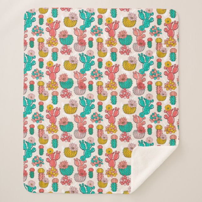 Cobertor Sherpa Cactus Sherpa Blanket (Frente)