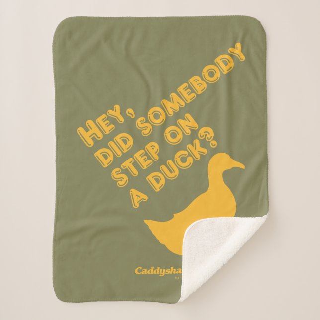 Cobertor Sherpa Caddyshack Ei, Alguém Passou Em Um Pato? (Frente)